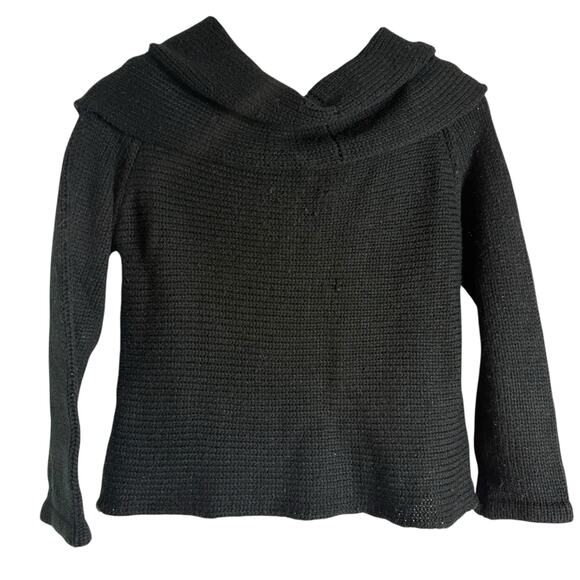 Seek The Label Black Chunky Knit Cowl Neck Long Sleeve Pullover Sweater Size S - Picture 6 of 7